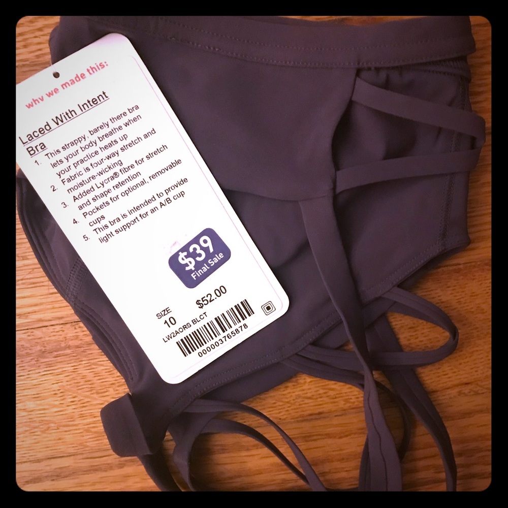 Lululemon laced with intent bra